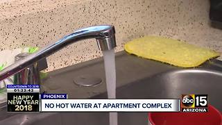 Residents without hot water for weeks at Phoenix complex