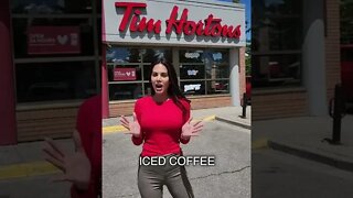 What I Order At Tim Hortons (CARNIVORE DIET Iced Coffee, Zero Sugar!) #shorts