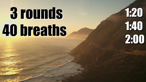 3 rounds guided breathing [Wim Hof] + 5 min for meditation with singing bowls