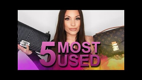 My Top 5 MOST USED designer bags 2020 // CHANEL // LOUIS VUITTON // GUCCI// VALENTINO // DIOR