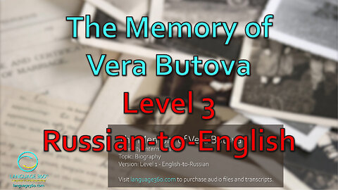 The Memory of Vera Butova: Level 3 - Russian-to-English