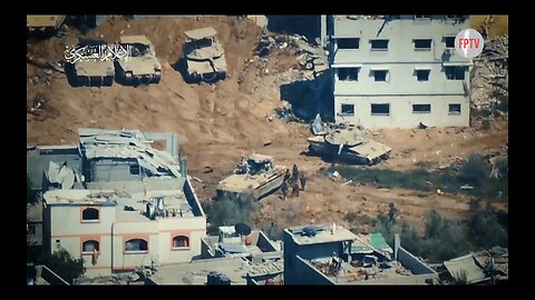 (EN Translated) al-Qassam Brigades (Ha-mas) ambush in Shuja'iya, Gaza, July 3, 2024.