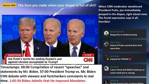 This Was Embarrassing: CNN debate-full not censored. President Trump vs. Mr. Biden