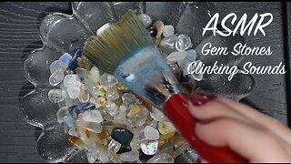 ASMR Gems in Glass Dish | Clinking Sounds | (No talking)