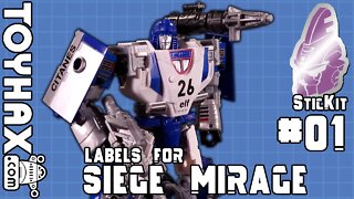 TOYHAX Labels for Siege Mirage | SticKit #01