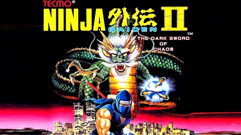 Ninja Gaiden 2 The Dark Sword of Chaos Title Screen.