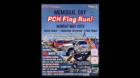 6th Annual Memorial Day PCH Flag Run!