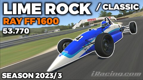 iRacing Lime Rock Park Classic Ray FF 1600 - Guide Lap + Hot Lap + Setup + blap file - 57,770