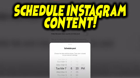 How to Schedule Posts in Instagram