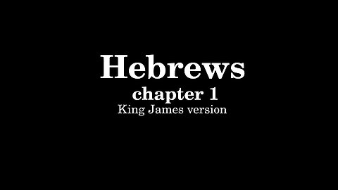 Hebrews 1 King James version