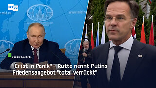 "Er ist in Panik" – Rutte nennt Putins Friedensangebot "total verrückt"
