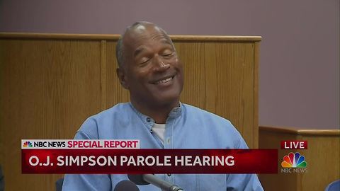 Laughter breaks out at O.J. Simpson parole hearing as commissioner mistakenly says he's 90 years old