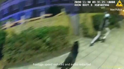 Moment suspect in Woolwich points gun at chasing police officer's face caught on bodycam