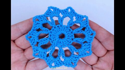 How to crochet coaster motif free pattern in description