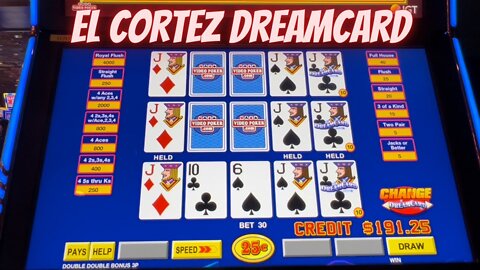 Dream card video poker El Cortez w bigkats poker