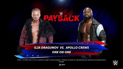 WWE 2k24 Ilja Dragunov vs Apollo Crews