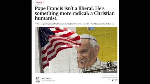 POPE FRANCIS: WE MUST OBEY UN HUMANISM (See Discription Box For Humanism)