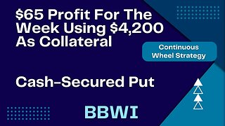 Cash-Secured Put Expired Worthless, $65 Profit For The Week Using $4,200 Collateral on BBWI