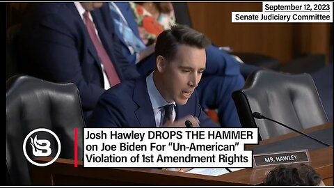 VIRAL: Hawley EVISERATES Biden for Violations of 1st Amendment Rights