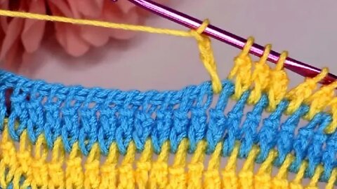 How to crochet tunisian chain stitch simple short tutorial