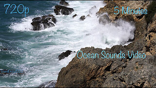 5 Minutes of Stress Relieving Ocean Sounds Video