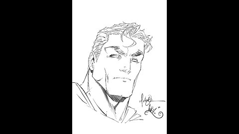 Inking Superman “head bust”