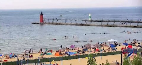 Video of South Haven Pier shooting