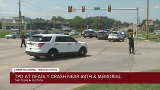 TPD at Deadly Crash Near 68th and Memorial