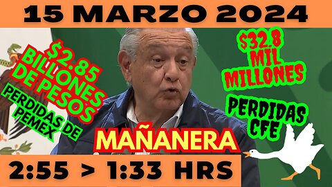 💩🐣👶 AMLITO | Mañanera *Viernes 15 de marzo 2024* | El gansito veloz 2:55 a 1:33.