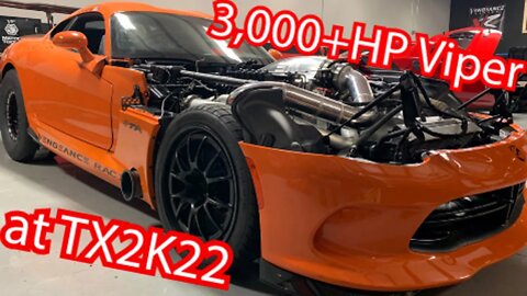 Vengeance Racing / SME Viper Engine 3,000+HP Twin Turbo Viper Runs Low 7's at TX2K22!!!