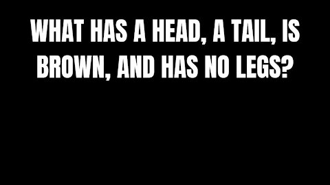 WHAT HAS A HEAD, A TAIL, IS BROWN, AND HAS NO LEGS? - RIDDLES FOR SMART PEOPLE