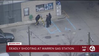 Police investigating fatal shooting at Warren gas station