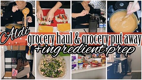 *NEW* AFFORDABLE ALDI GROCERY HAUL+❣️GROCERY PUT AWAY & INGREDIENT PREP+ COOK WITH ME 2022|ez tingz