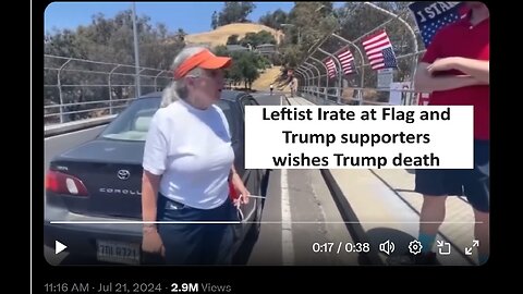 Person posting upside down USA flag threatened by leftist who wish Trump was hit