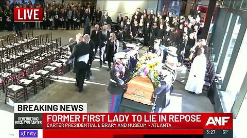 Former US first lady Rosalynn Carter’s casket arrives at Atlanta’s Jimmy Carter library