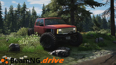 BeamNG.drive | Rock crawling in forest with Gavril D15 Crawler Crew Cab