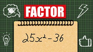 Factoring the difference of squares