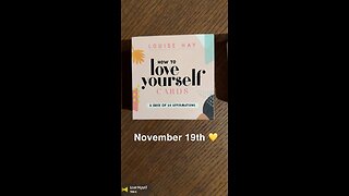 November 19th oracle card: love yourself