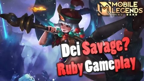 Dei um SAVAGE pra MIYA jogando de RUBY | Mobile Legends