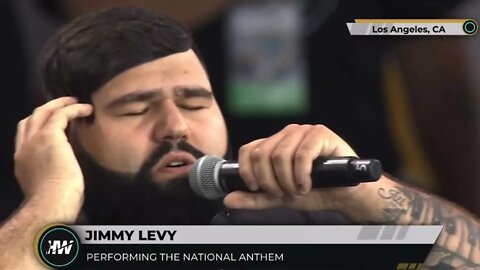 Jimmy Levy sings the National Anthem followed by opening montage for “Defeat the Mandates” Apr 2022