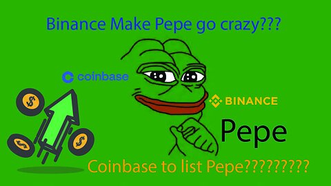 Pepe Price Prediction, Will Binance Listing Help The Price Soar? Coinbase listing. @TheCryptoChat