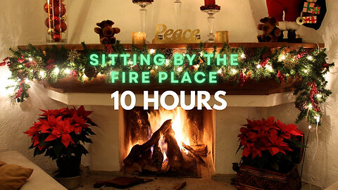 *Black Screen* 10 hours of sitting by the fire place | fire and crackling noises to calm your nerves and relax