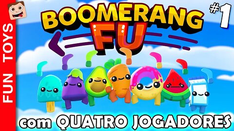 BOOMERANG FU - Novo Jogo no BATALHA em FAMÍLIA - Luta com Bumerangues com QUATRO JOGADORES!