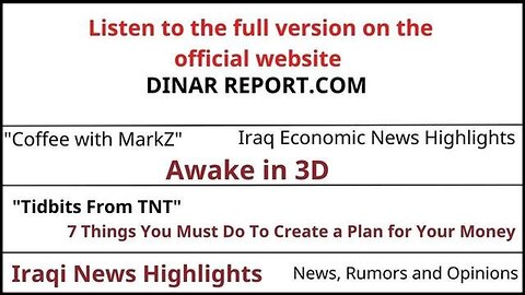 Iraq Economic News and Points To Ponder Monday Afternoon 8-5-24