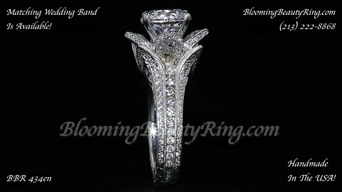 BBR 434en The Most Beautiful Handmade In The USA Diamond Engagement Ring With Unique Design