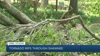 Tornado damage in Shawnee