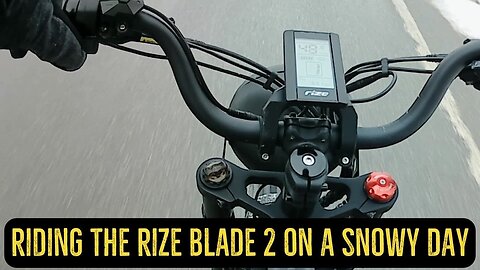 Riding the Rize Blade 2 eBike Electric Bike on a Snowy Day