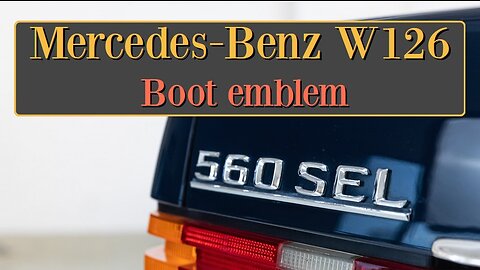 Mercedes Benz W126 - How to fit the emblem or badge on the boot trunk of the car DIY