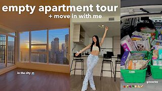 EMPTY APARTMENT TOUR + MOVE IN WITH ME (move in vlog 1)