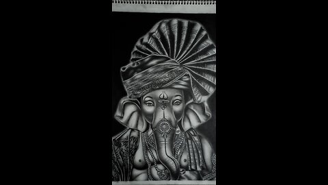 lord Ganesha realistic pencil drawing #viral #rumble #short #trending #art # drawing